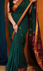 Load image into Gallery viewer, DINA - दिना (Premium Handloom Gadwal Silk Cotton)
