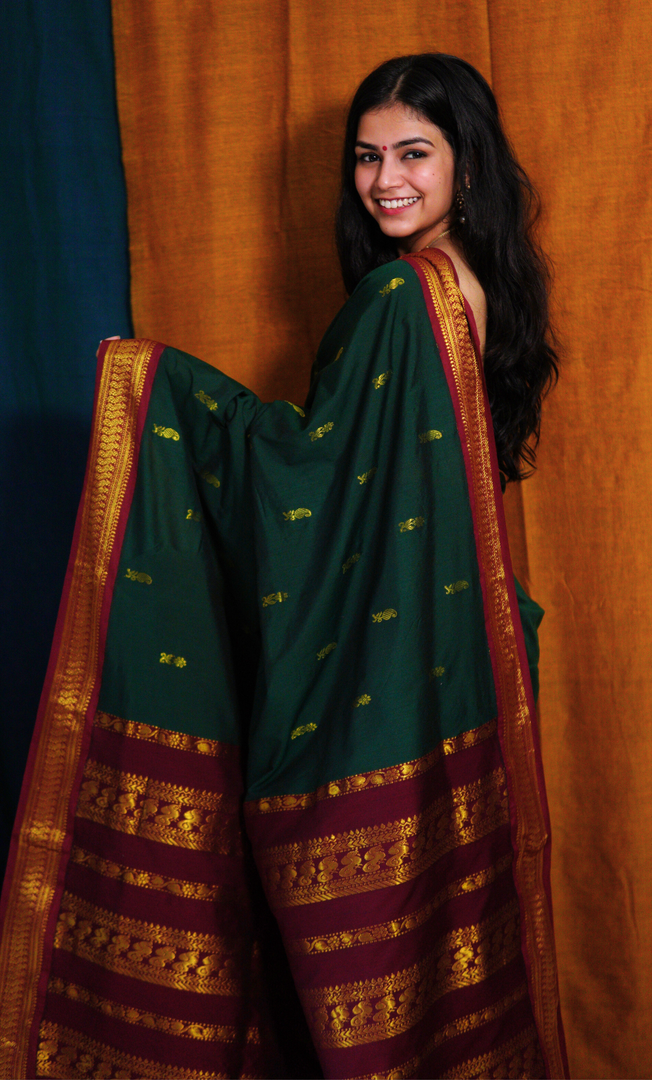 DINA - दिना (Premium Handloom Gadwal Silk Cotton)