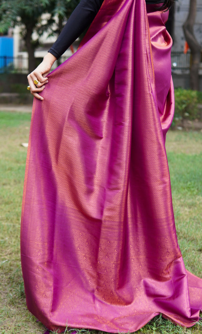 Anvika (Premium Quality Kanjivaram Silk Saree)