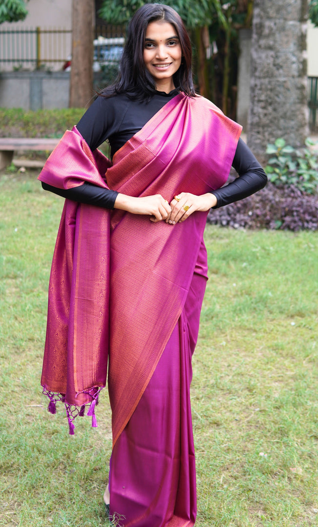 Anvika (Premium Quality Kanjivaram Silk Saree)