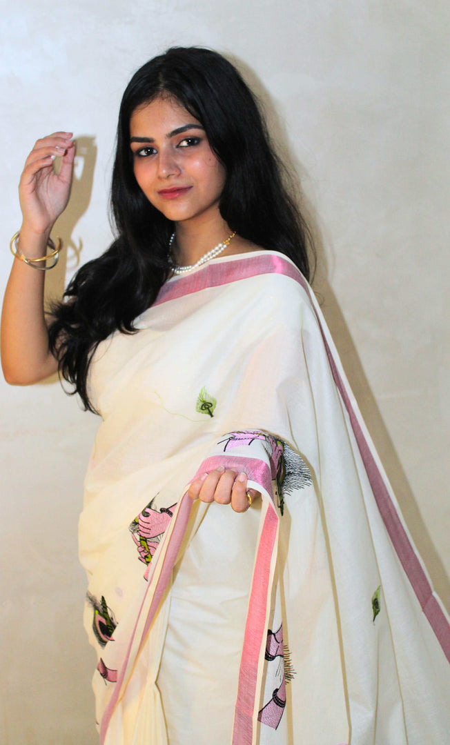 Megha - മേഘ (Traditional Kerala Cotton Saree)