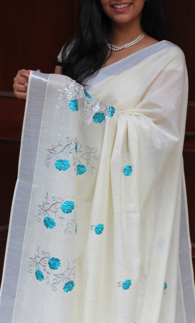 Neelima - നീലിമ (Traditional Kerala Cotton Saree)