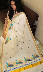 Load image into Gallery viewer, Indhu - ഇന്ദു (Traditional Onam Kasavu Saree)
