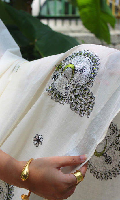 Mohanam - മോഹനം (Traditional Kerala Cotton Saree)