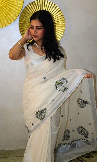 Mohanam - മോഹനം (Traditional Kerala Cotton Saree)