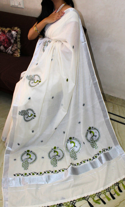 Mohanam - മോഹനം (Traditional Kerala Cotton Saree)