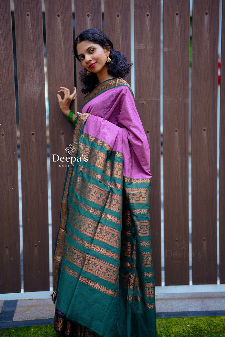 Dhenuka - ಧೇನುಕಾ (Premium Handloom Gadwal Silk Cotton)