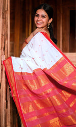 Load image into Gallery viewer, AGIRA - अगिरा (Premium Handloom Gadwal Silk Cotton)
