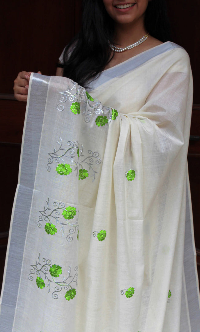 Mythili - മൈഥിലി (Traditional Kerala Cotton Saree)