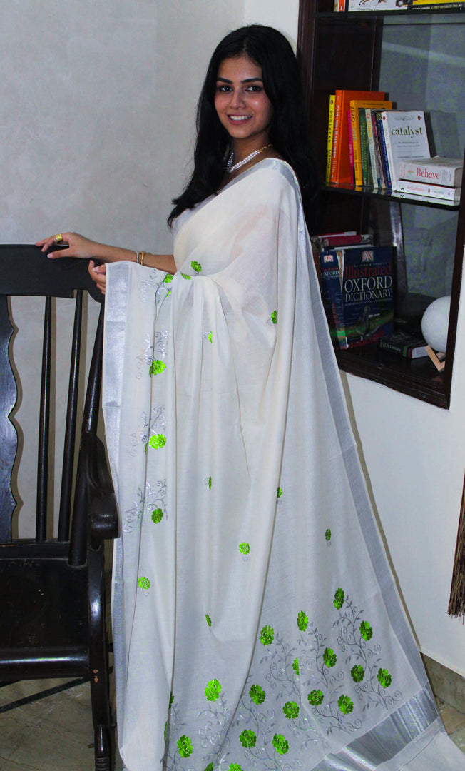 Mythili - മൈഥിലി (Traditional Kerala Cotton Saree)