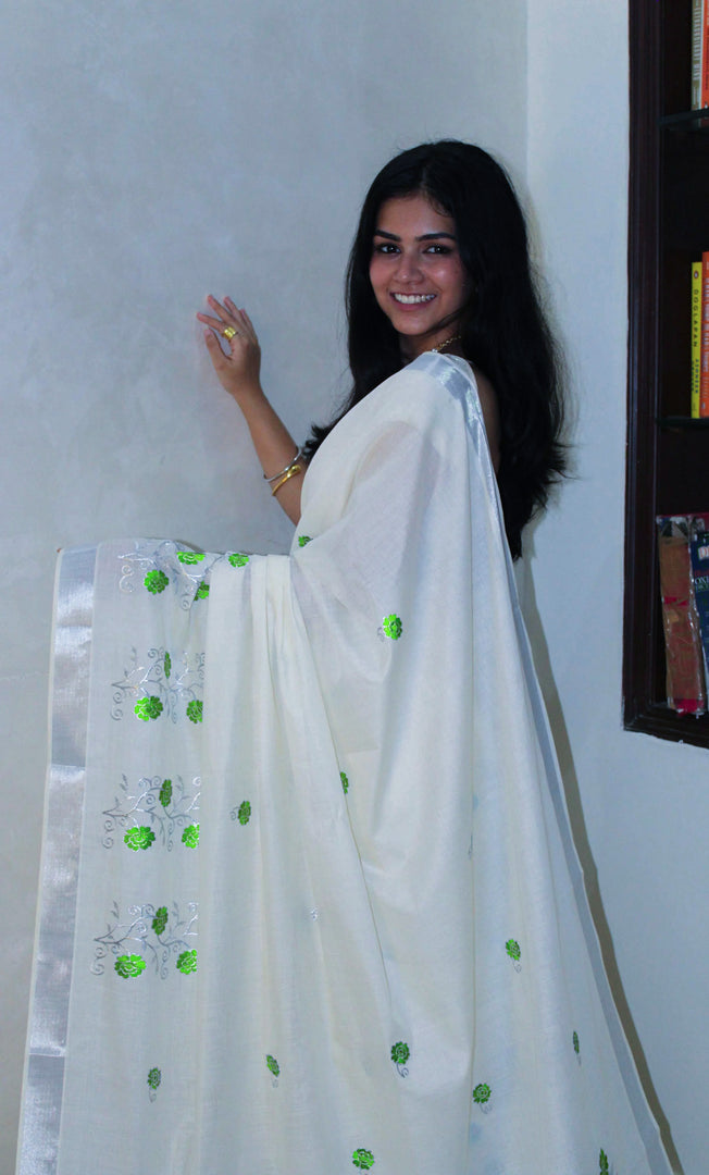 Mythili - മൈഥിലി (Traditional Kerala Cotton Saree)