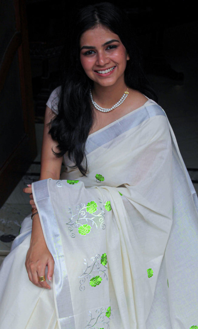 Mythili - മൈഥിലി (Traditional Kerala Cotton Saree)