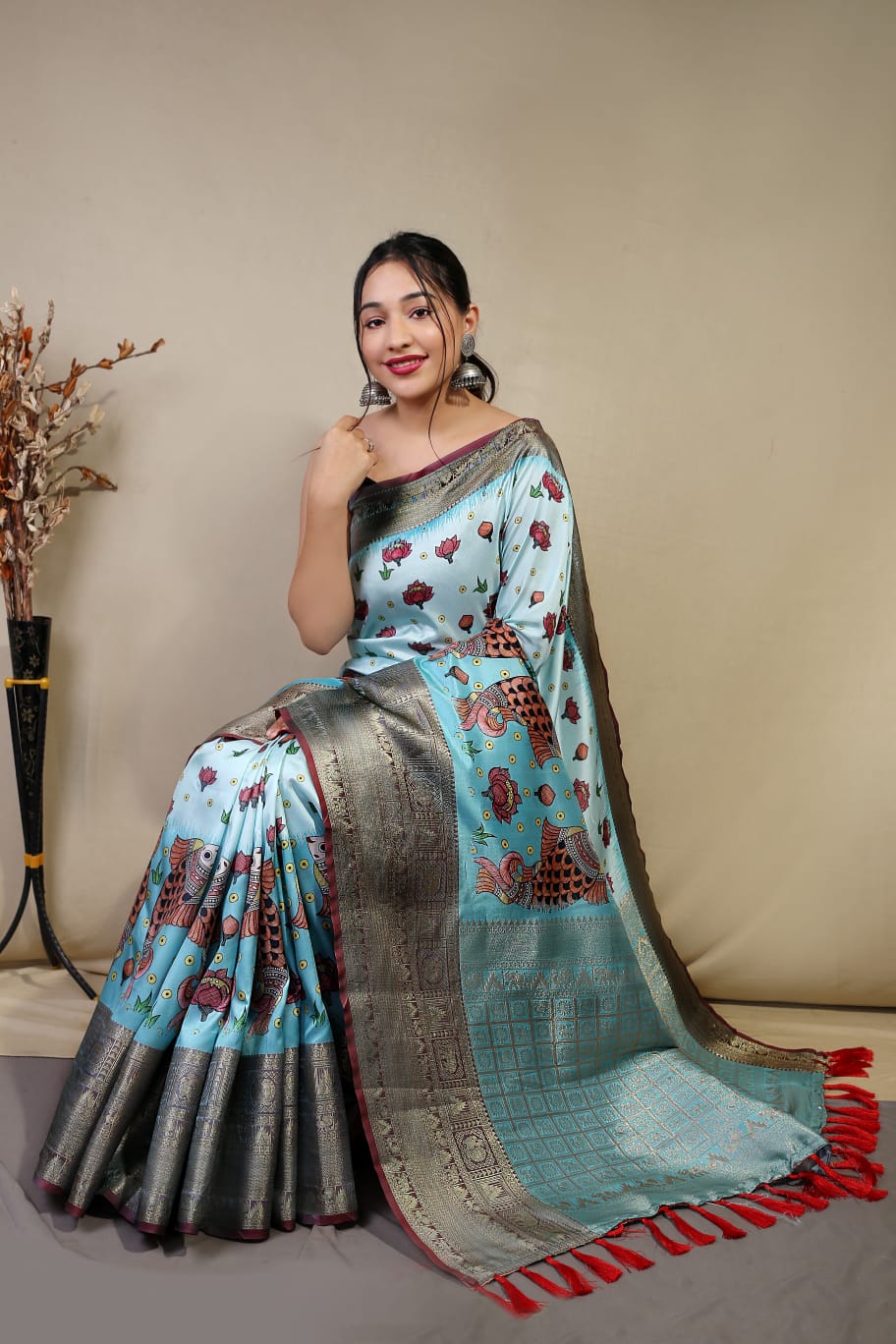 Kalamkari Skie Blue