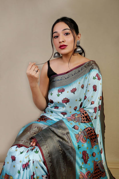 Kalamkari Skie Blue