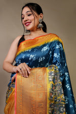 Load image into Gallery viewer, Kalamkari Royal Blue
