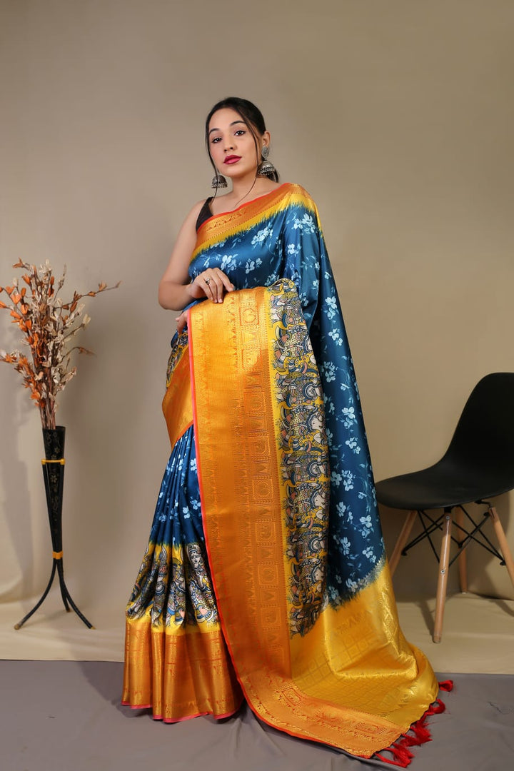 Kalamkari Royal Blue