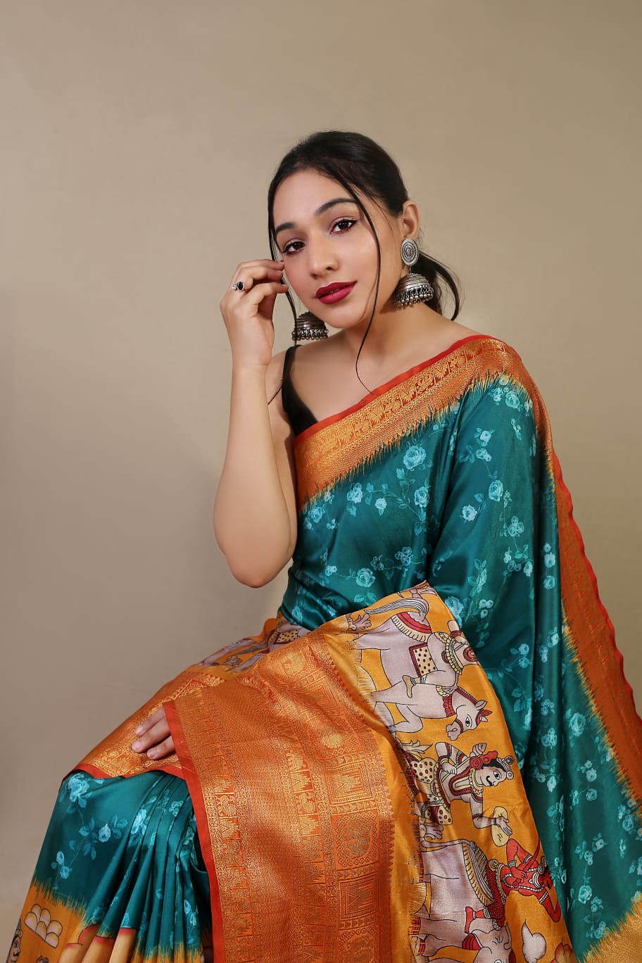 Kalamkari Teal