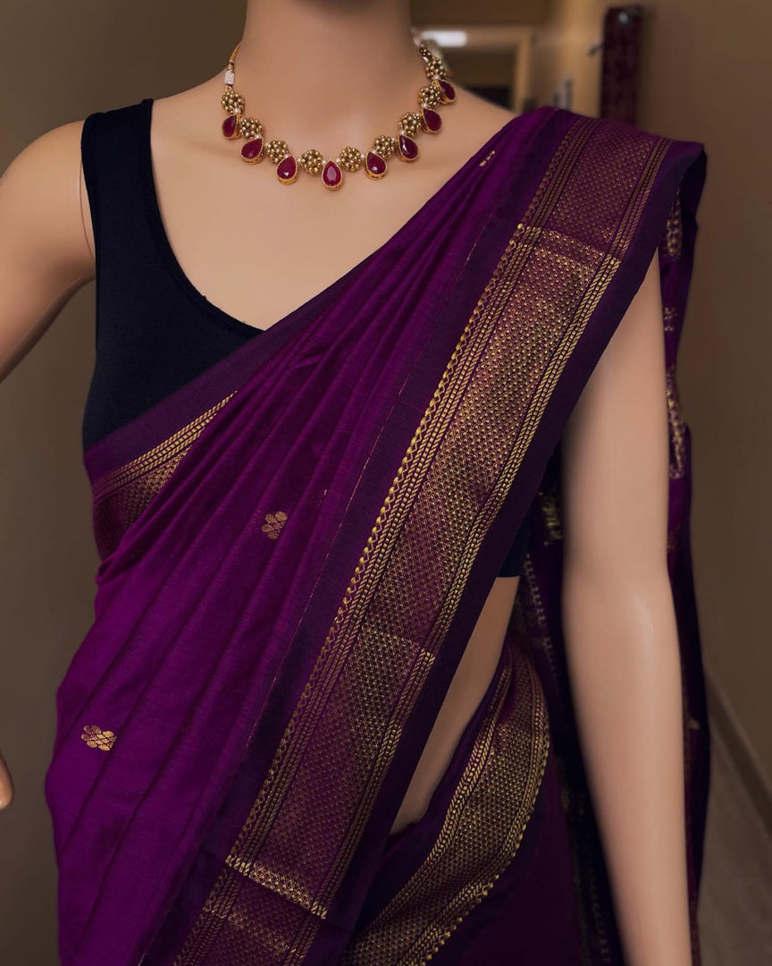 Yashika - యాషిక (Premium Handloom Gadwal Silk Cotton)