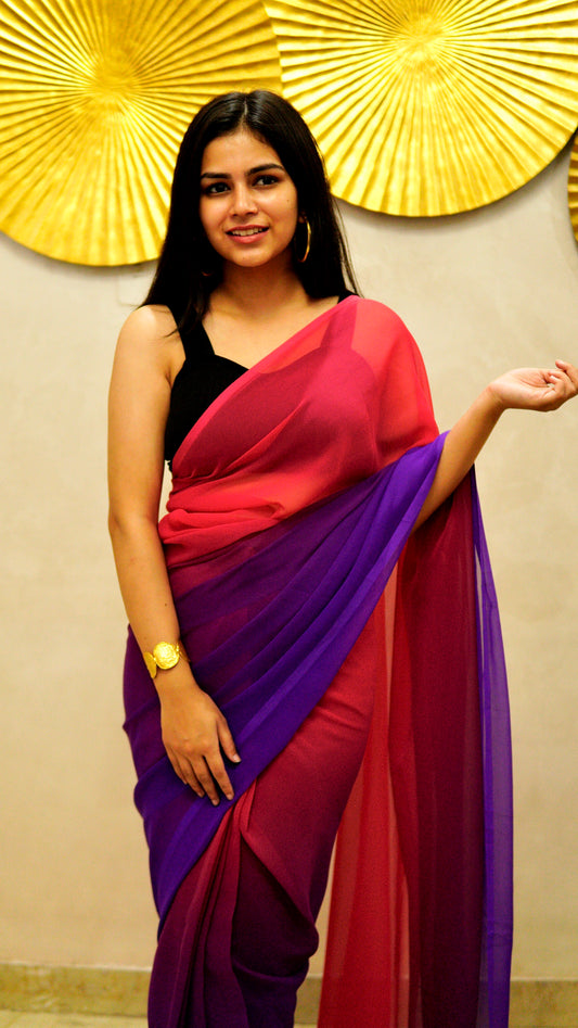 LASYA - (Premium 1 Minute Ready To Wear Saree)