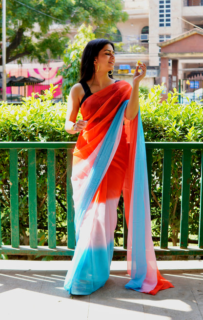 Mighty Dusk - (Premium 1 Minute Ready To Wear Saree)&nbsp;