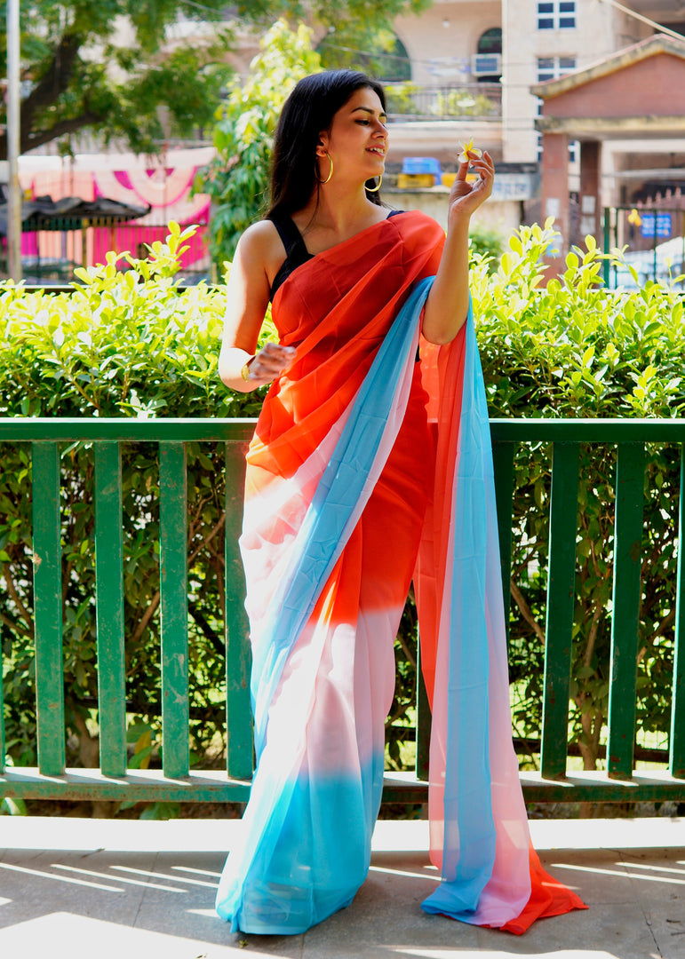 Mighty Dusk - (Premium 1 Minute Ready To Wear Saree)&nbsp;