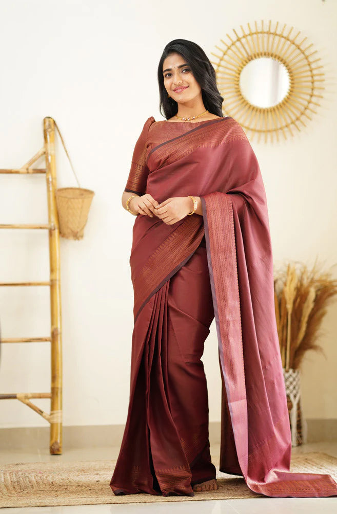 Magic Maroon (Premium Quality Silk)