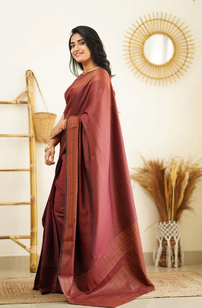 Magic Maroon (Premium Quality Silk)