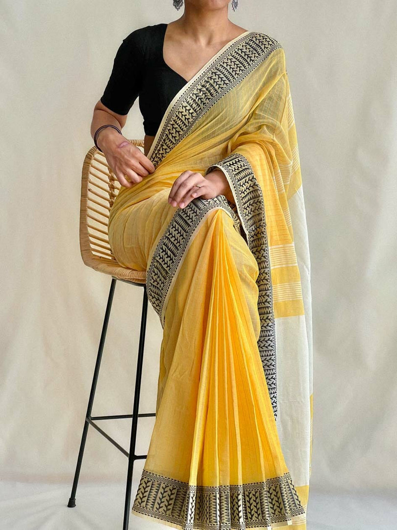 Sunflower Garden (Premium Khadi Handloom Cotton)