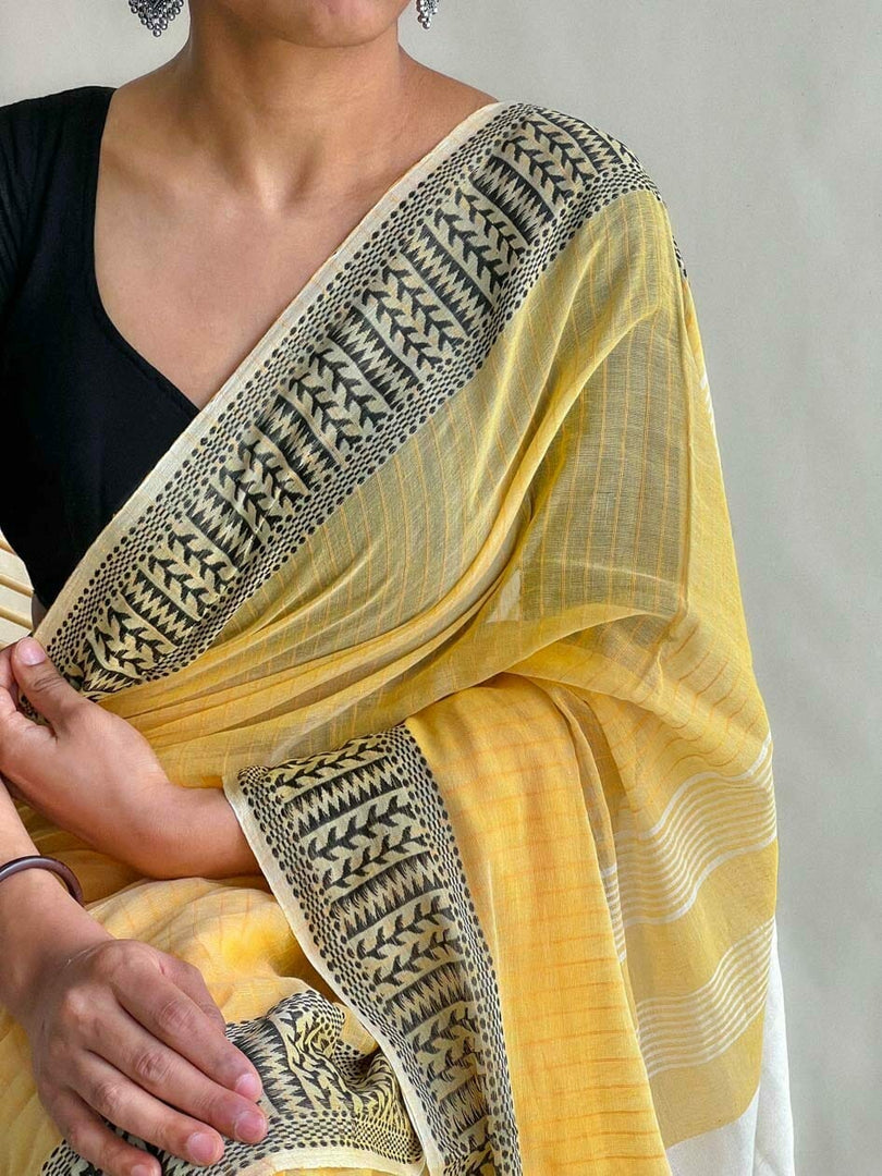 Sunflower Garden (Premium Khadi Handloom Cotton)