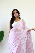 Load image into Gallery viewer, Baby Pink (1 Minute Ready To Wear Saree)
