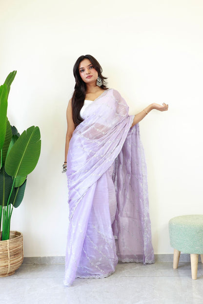 Lavender (1 Minute Ready To Wear Saree)