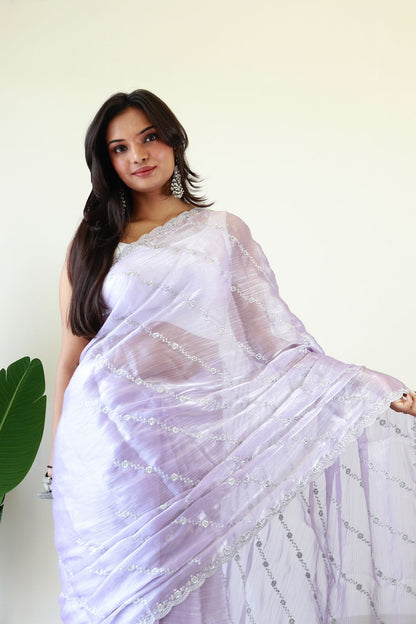 Lavender (1 Minute Ready To Wear Saree)