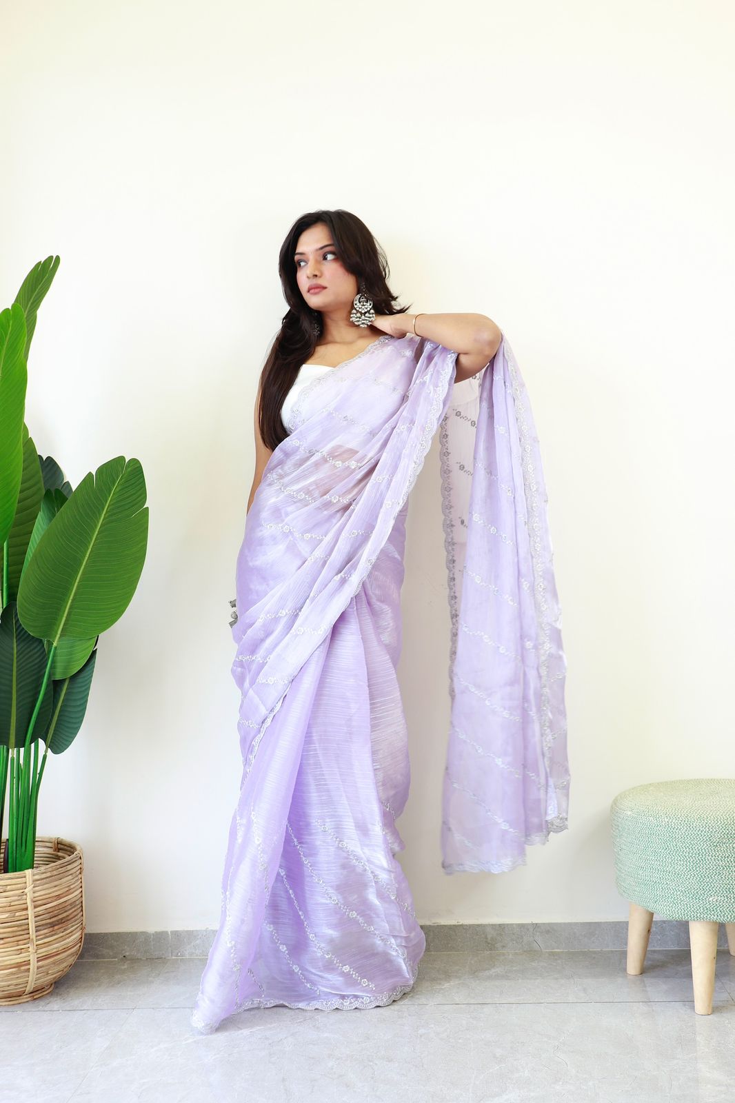 Lavender (1 Minute Ready To Wear Saree)