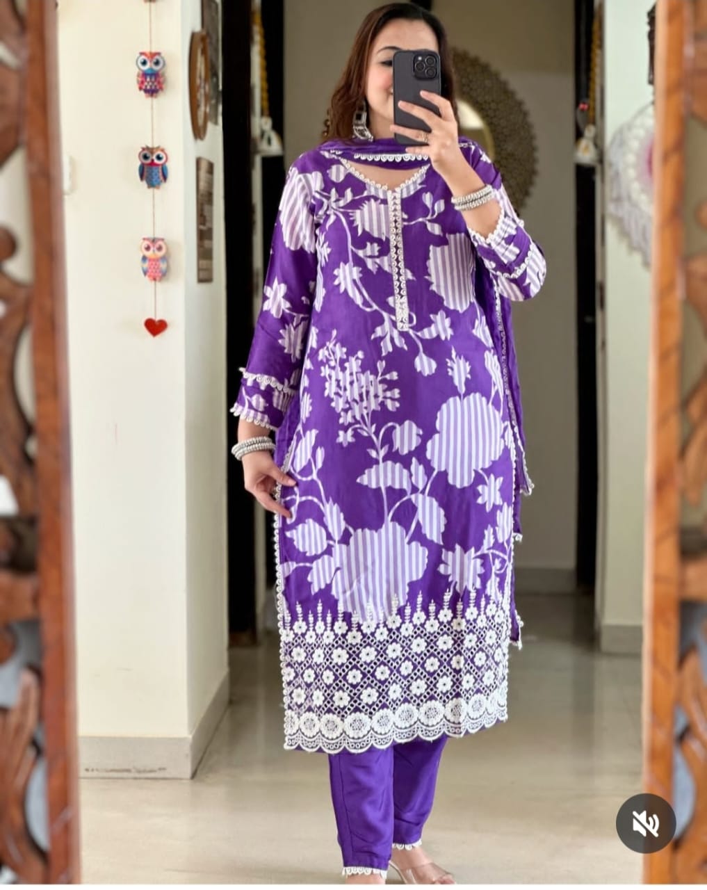 Palak ~ Purple Suit Set