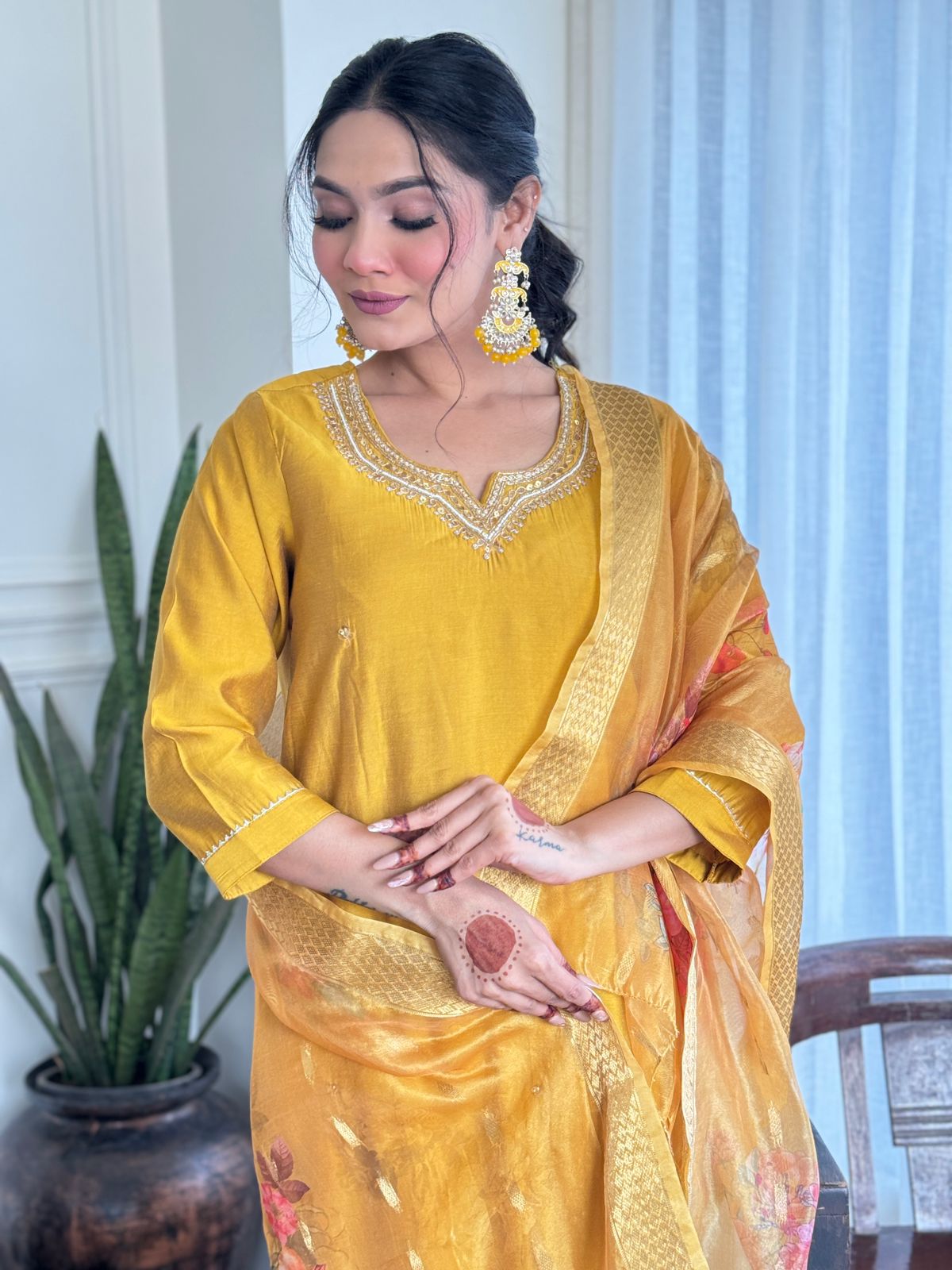 Tarini ~ Yellow Suit Set