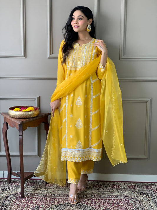 Samar ~ Yellow Kurti Set