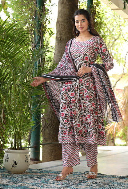 Jivika ~ Floral Kurti Set