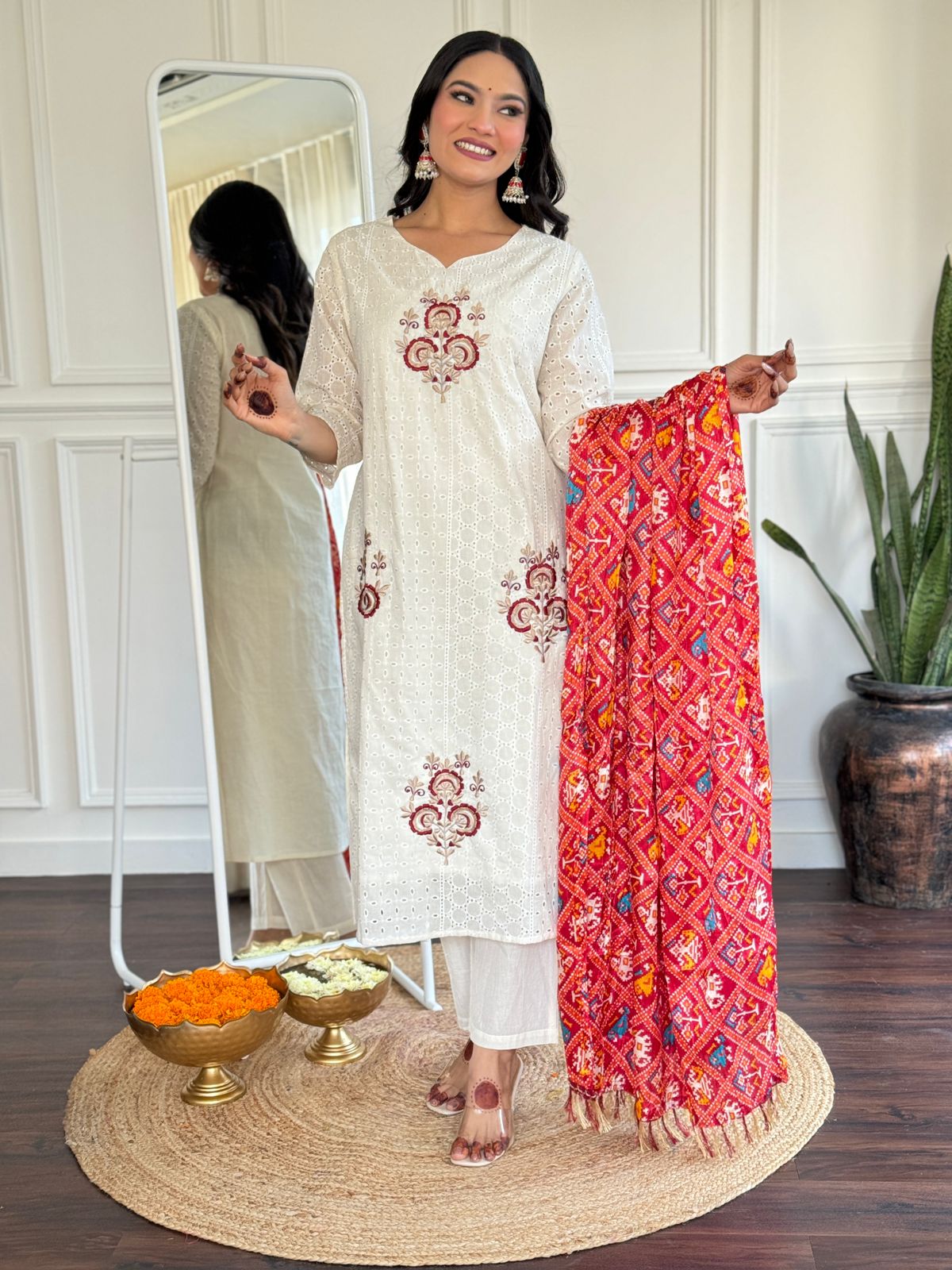 Aniya ~ Embroidery Kurti Set