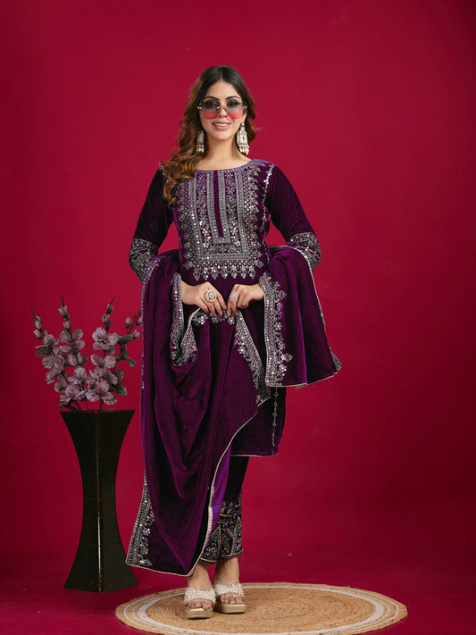 Ajia ~ Embroidery Work Suit Set