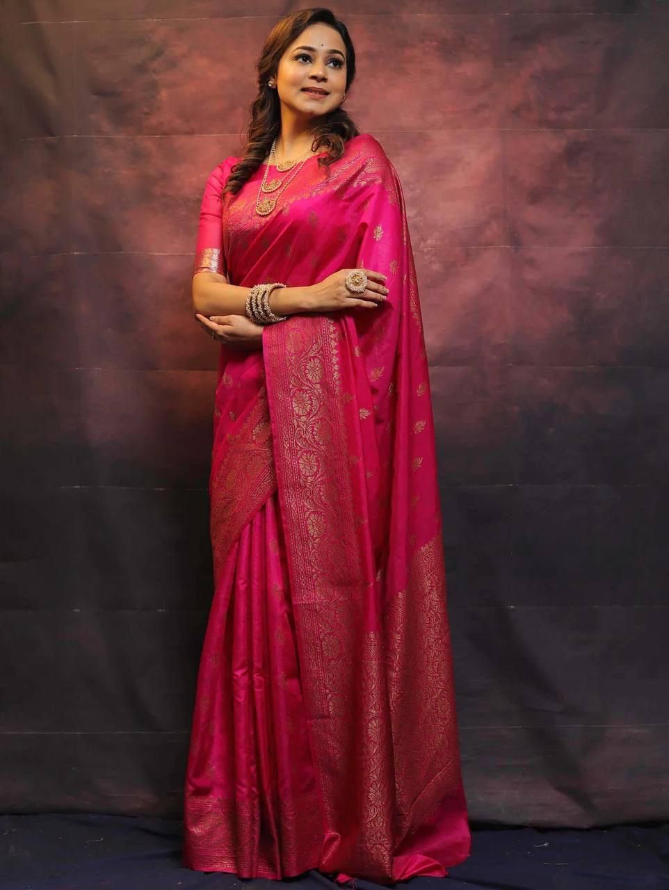 Magenta Beauty (Soft Art Silk Saree)