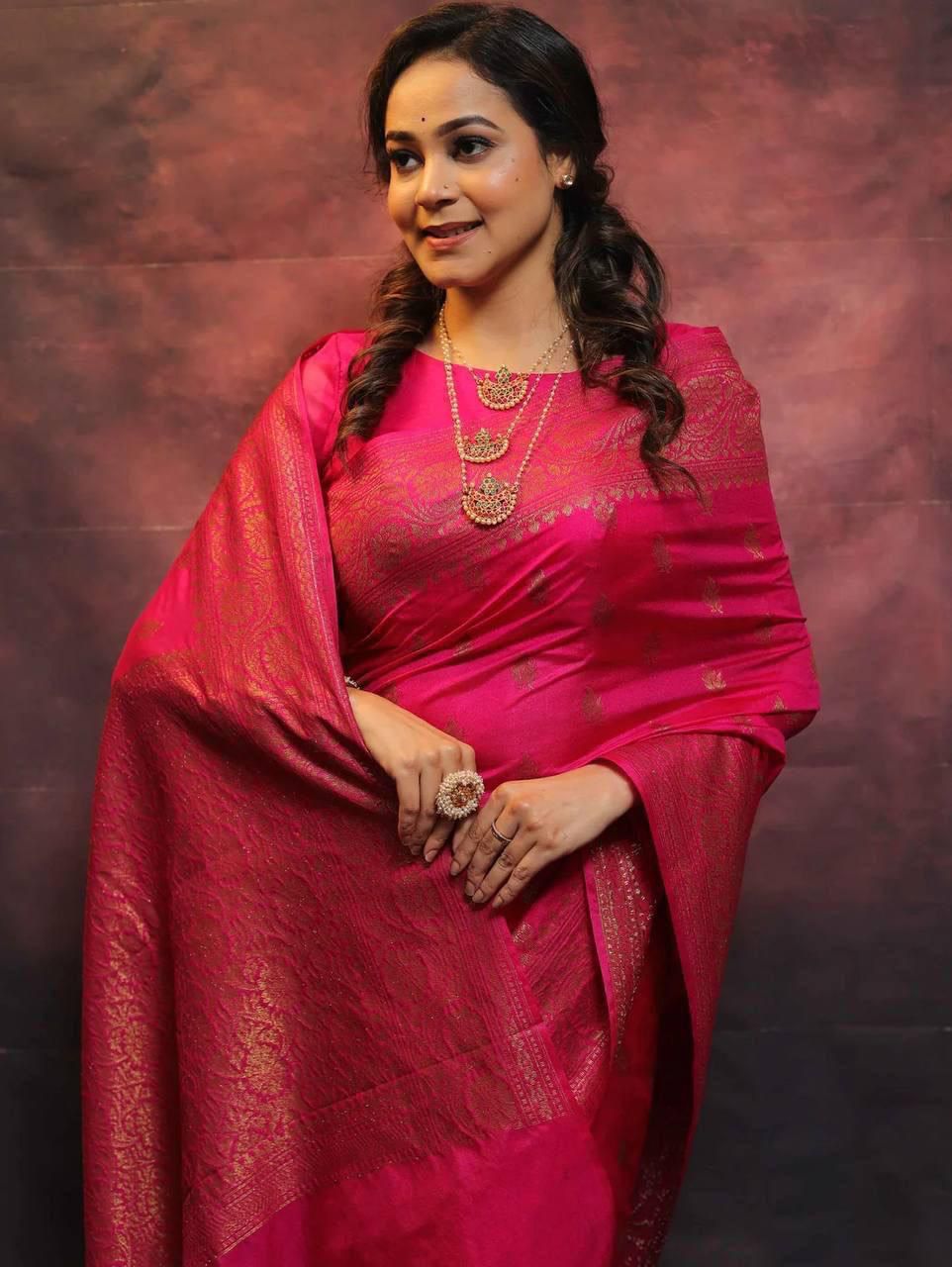 Magenta Beauty (Soft Art Silk Saree)