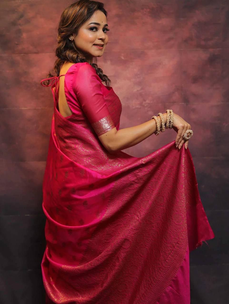 Magenta Beauty (Soft Art Silk Saree)