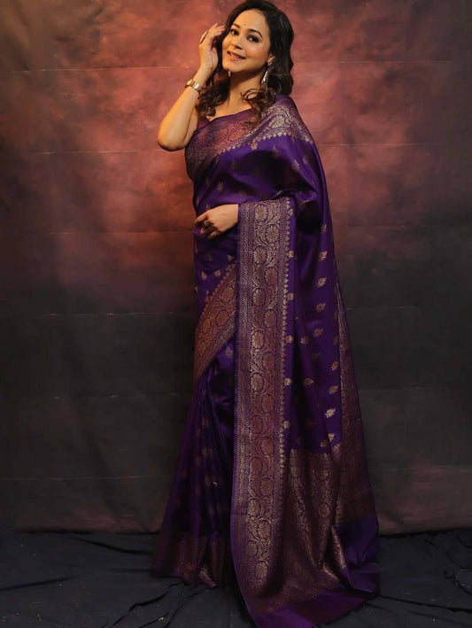 Violet Lady (Soft Art Silk Saree)