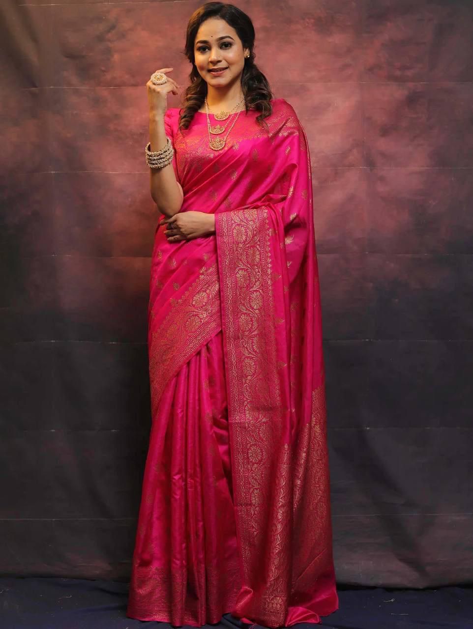 Magenta Beauty (Soft Art Silk Saree)