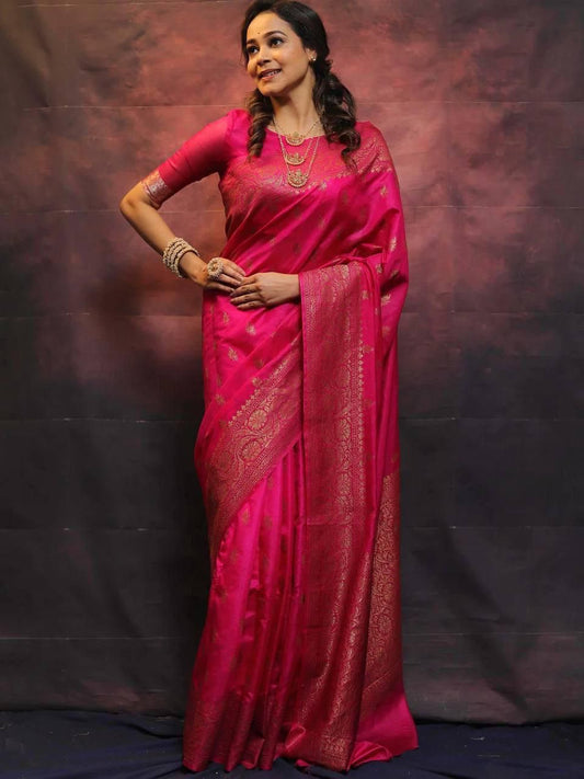 Magenta Beauty (Soft Art Silk Saree)