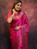 Load image into Gallery viewer, Pink Silky (Soft Art Silk Saree)
