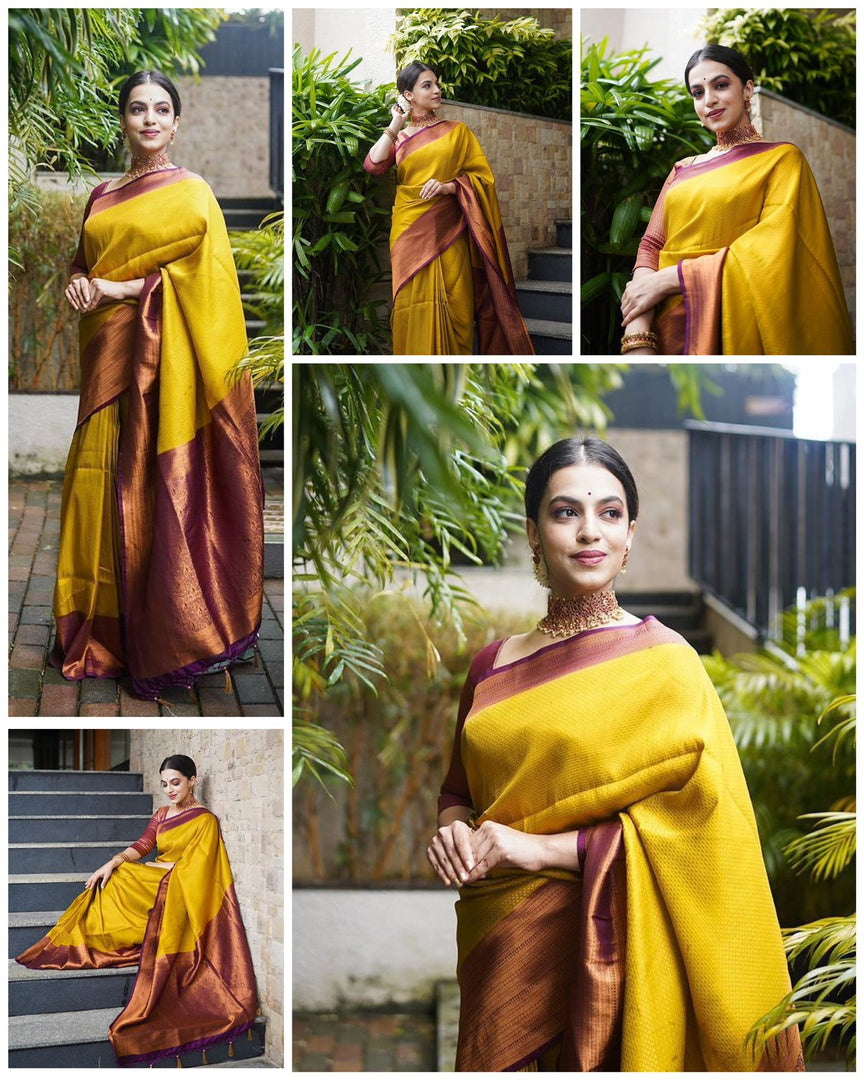 Mustard Beauty (Soft Art Silk Saree)