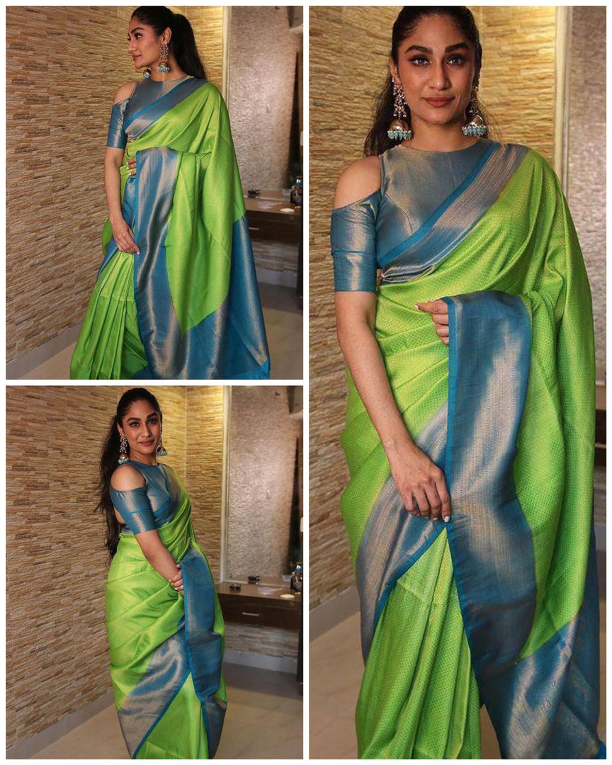 Green Silky (Soft Art Silk Saree)