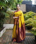 Load image into Gallery viewer, Mustard Beauty (Soft Art Silk Saree)
