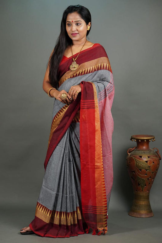 Grey Cotton (Khadi Handloom Cotton)